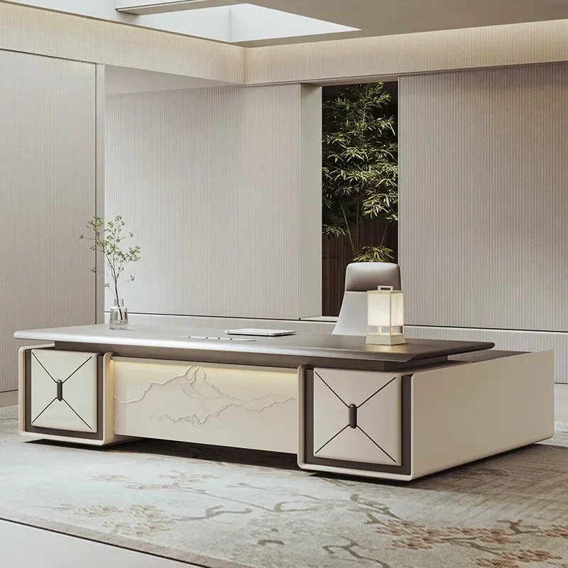 

2025 New Model To The Store Boss Simple Modern President Office Furniture Guangdong Light Luxury Manager Large Class Supervisor