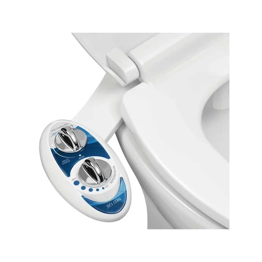 

LUXE Bidet NEO 120 - Self-Cleaning Nozzle, Fresh Water Non-Electric Bidet Attachment For Toilet Seat, Adjustable Water Pressure