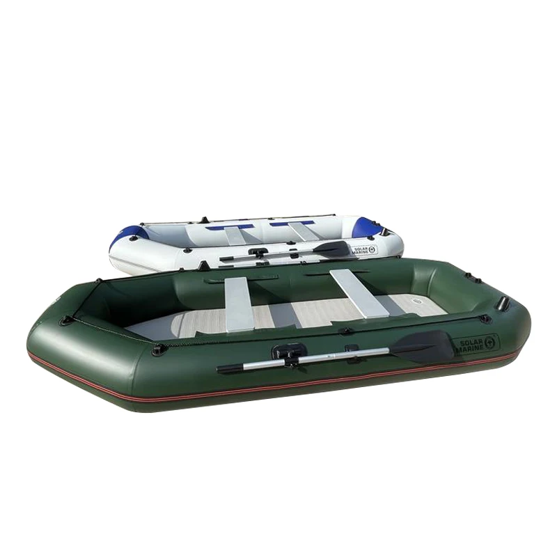 Solar Marine 0.7mm PVC Drop Stitch 11ft Inflatable Fishing Pontoon Boat Glue  100% Heat Weld Process Against Salt Waterpromote s