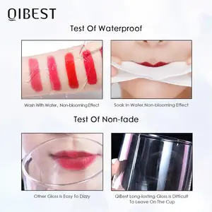 QIBEST-Batom liquid sexy velvet liquid for women, naked red, waterproof, lasting lip spot, beauty makeup 5 Main sales lip shine wholesale - №6