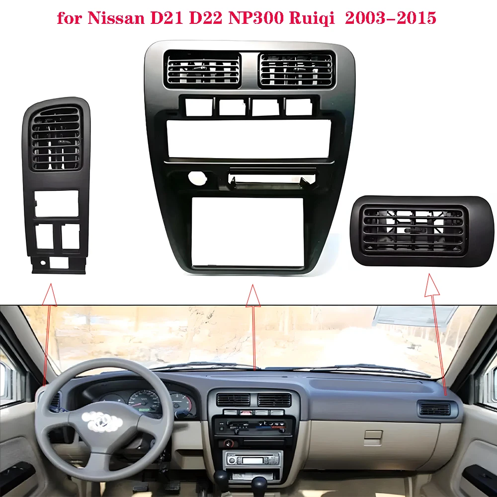 LHD air conditioning vent the car radio panel suitable for the dashboard installation for Nissan D21 D22 NP300 Ruiqi  2003-2015
