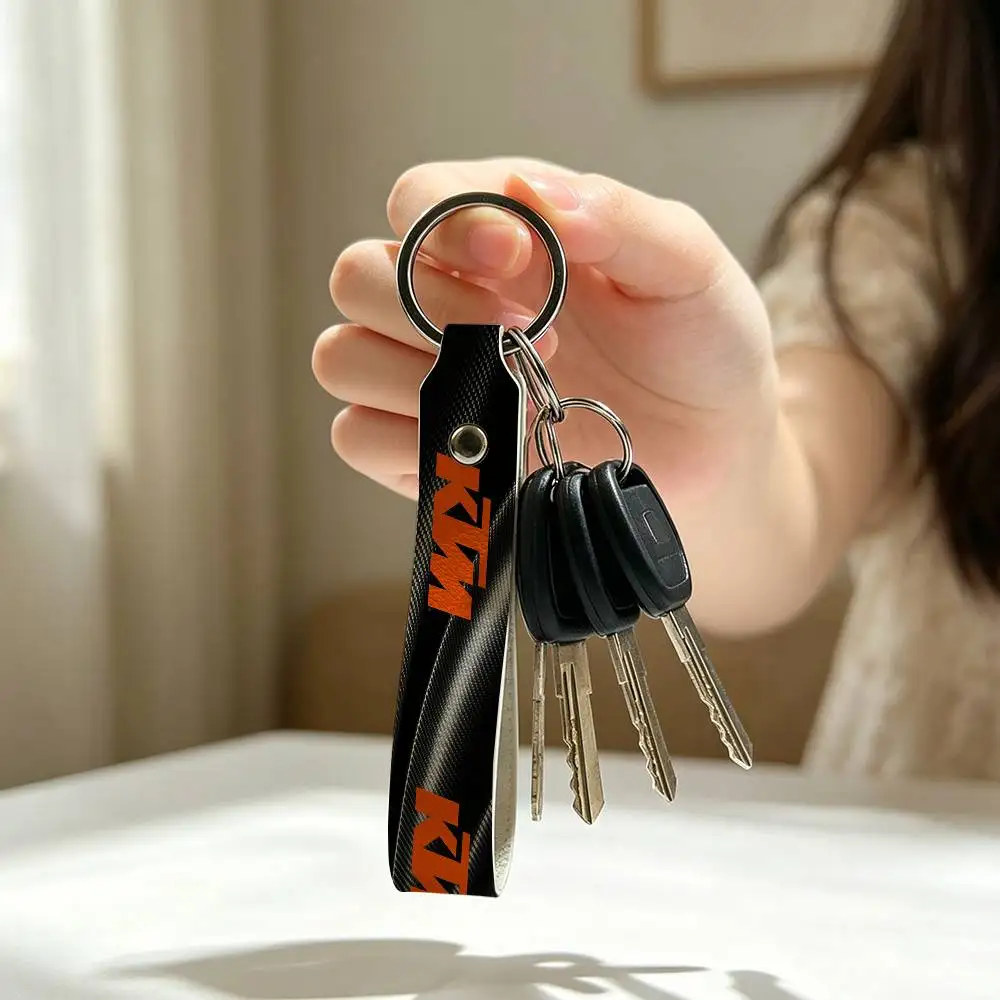 

Брелок для мотоцикла KTM из искусственной кожи, универсальный держатель для ключей для мотоцикла, подарок для мужчин-райдеров