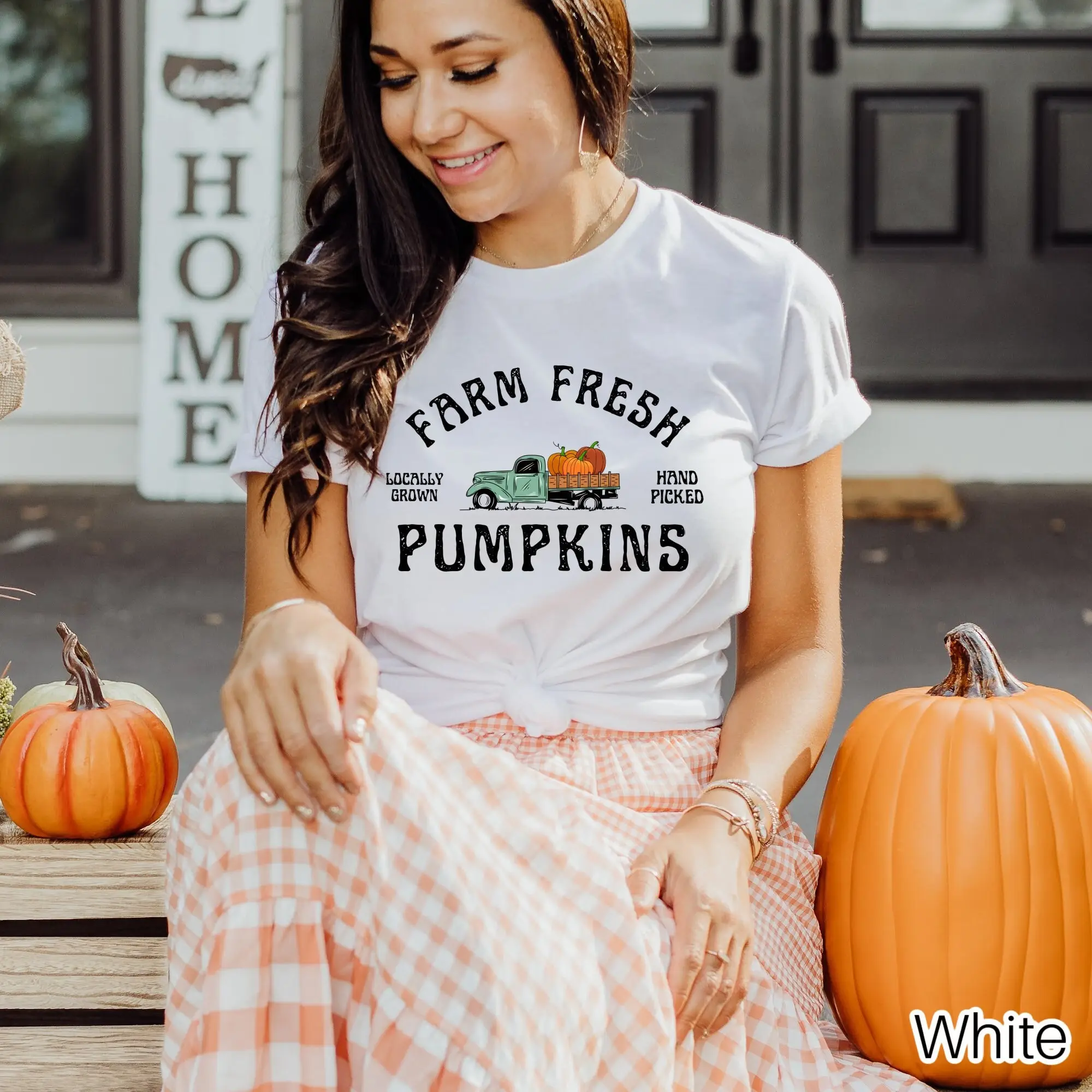 Fall T Shirt Farm Fresh Pumpkins Pumpkin Patch Halloween Truck Take Me To The