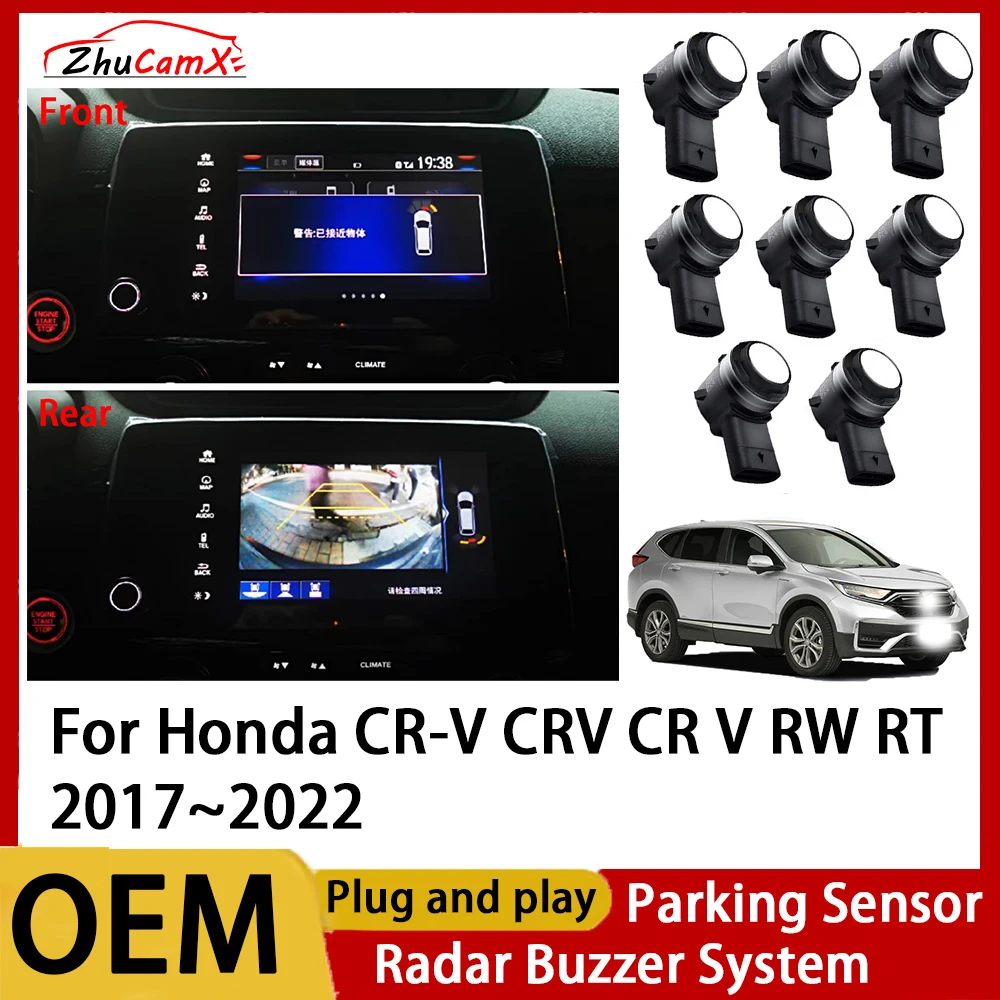 

ZhuCamX Front Rear Parking Sensor Assistance Backup Radar Buzzer System for Honda CR-V CRV CR V RW RT 2017~2022