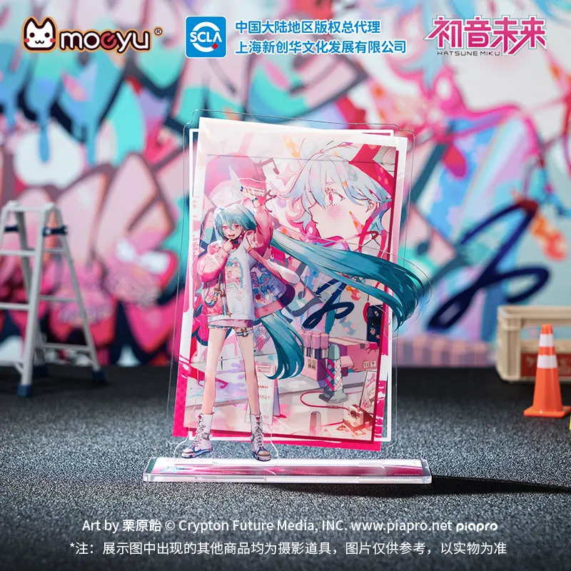 Original Moeyu Hatsune Miku Acrylic Figure Stand Manga Model Toys Holders Vocaloid Cosplay Anime Peripheral Role Standing