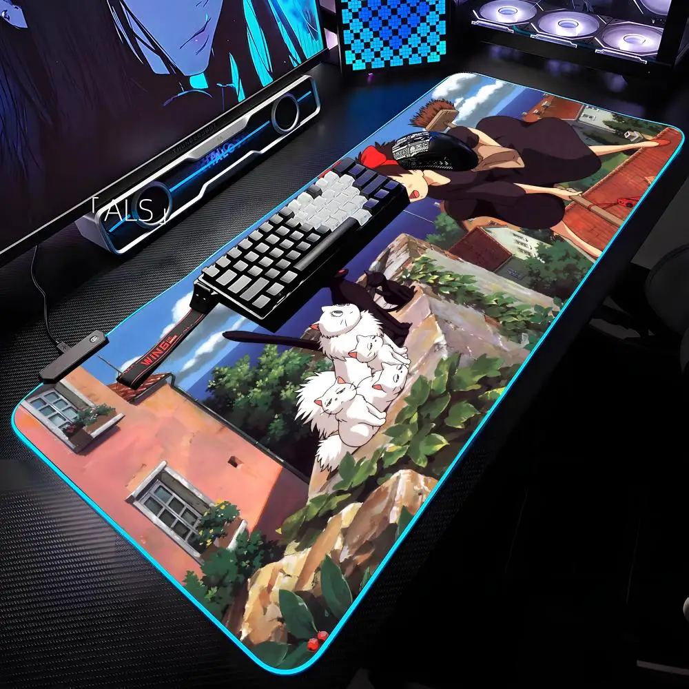 

Kikis D-Delivery S-ServiceS Mouse Pad RGB Backlit Mouse Pad Laptop Mouse Pad Laptop Gamer Computer Desk Gaming Accessories