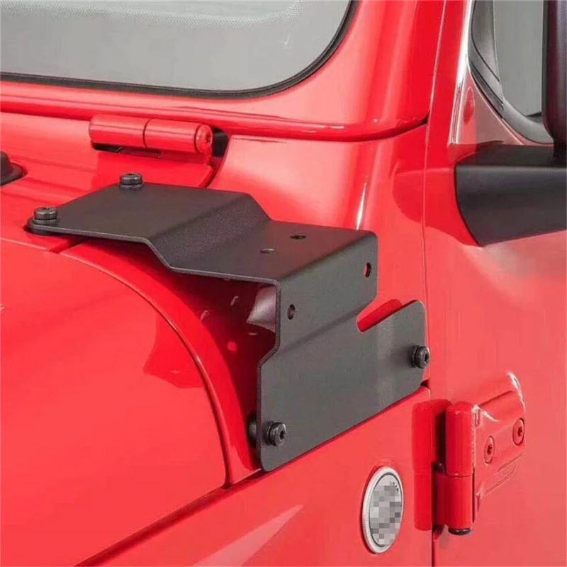 1PAIR Car A-Pillar Driving Work Light Mount Bracket for Jeep Wrangler JL 2018-2023 Engine Hood Offroad Lamp Holder Clamp