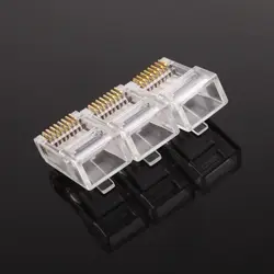 10 50 100 Pieces RJ45 Modular Plug Network Connector For UTP Cat5 Cat5e Cable Heads