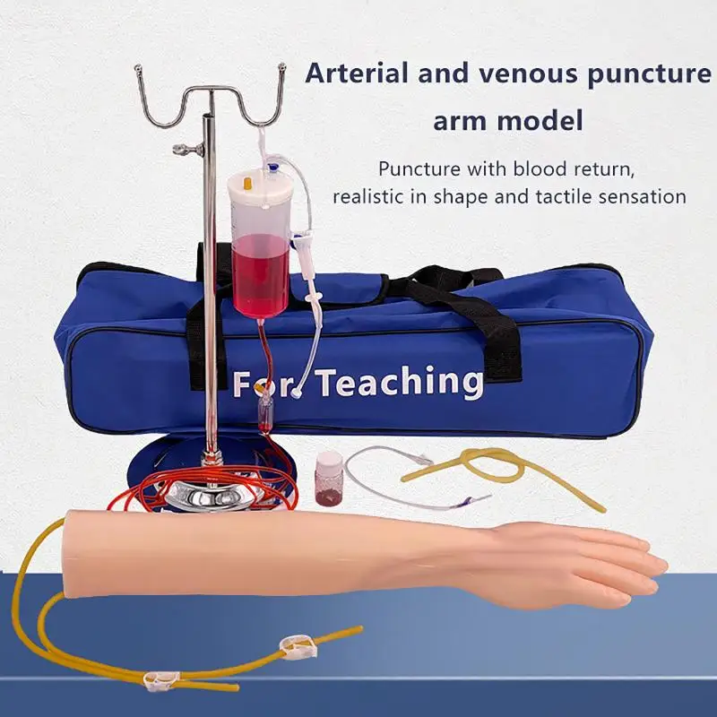 

Phlebotomy Practice Kit IV Venipuncture Intravenous Training Kit With Carrying Bag Practice IV Skills Sit For Students