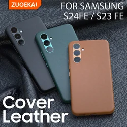 ZUOKEAI Original For Samsung Galaxy S23FE  S23 FE S24 S22 Ultra Case High Quality Leather Cover Premium Full Protect Protector