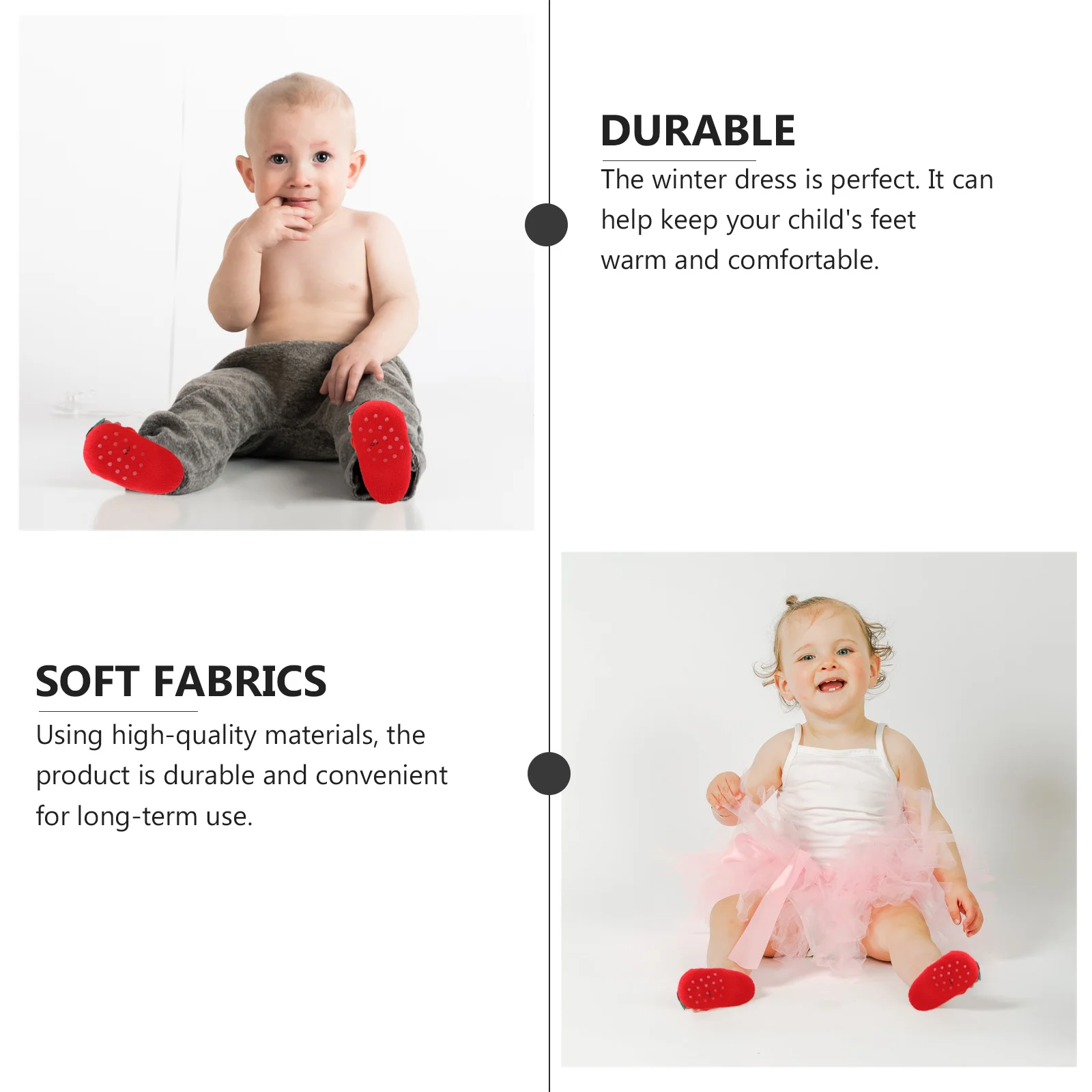 

1 пара зимних чулок, рождественские носки, нескользящие дышащие теплые носки-тапочки для маленьких детей, зимние чулки для рождественской вечеринки