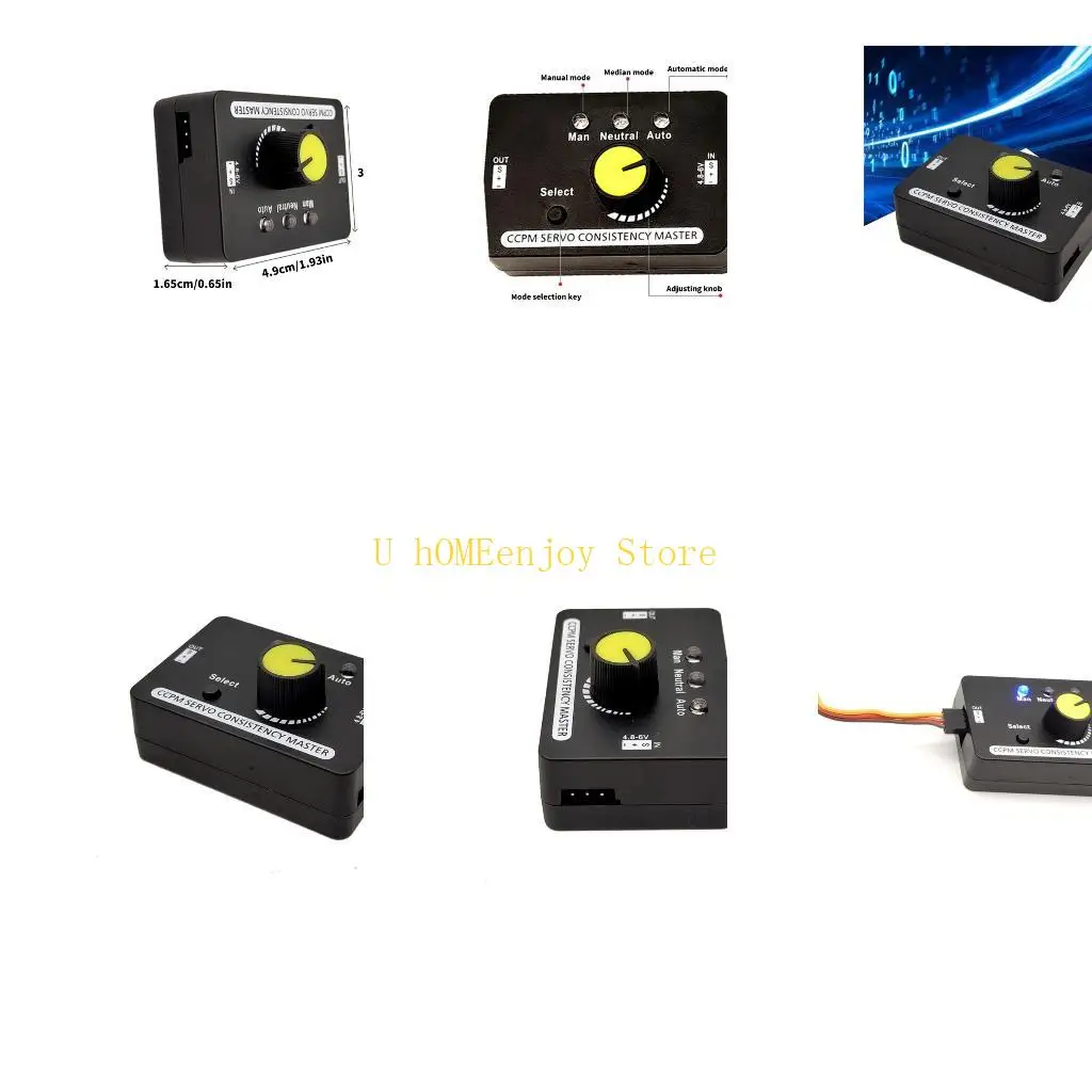 B0KF Lightweight Servo Performances Checker 3CH Servo Meter for UAV Adjustments and Electronic Speed Controller Testing