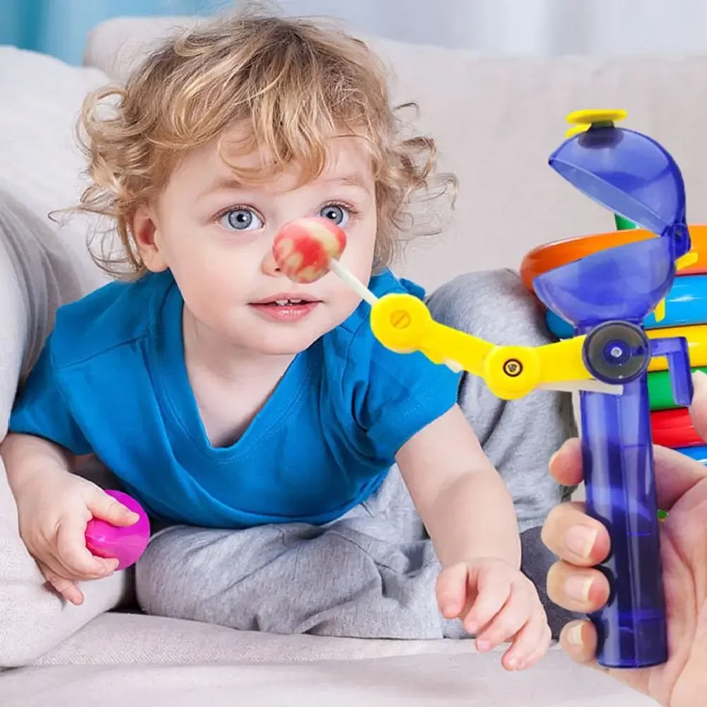 Decompression Robot Candy Dustproof Storage Novelty Robot Shape Lollipop Candy Storage Personality Kids Toy Lollipop Holder