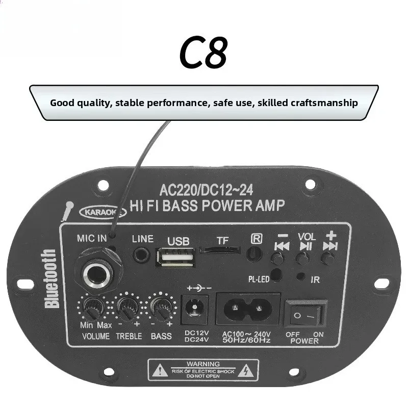 Stable Three-purpose Digital Power Amplifier Board Built-in Bluetooth Microphone Mono Power Amplifier Board