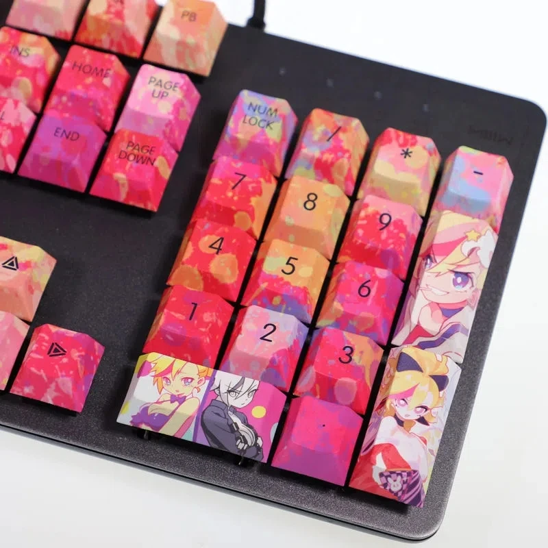 Muse-Teclas de Teclado mecánico con tema de juego de tablero, teclado personalizado de dibujos animados, Cherry Mx, Switch, PBT, sublimación, bricolaje