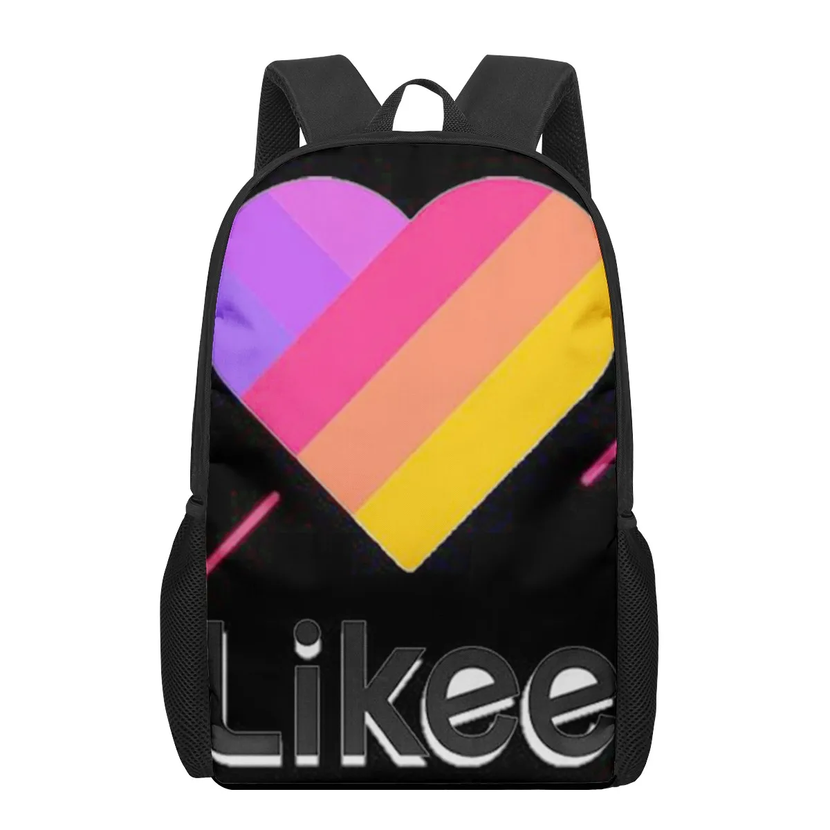 Likee engraçado amor coração gato urso impressão 3d mochila escolar para meninos meninas adolescente crianças saco de livro casual sacos ombro 16 Polegada satc