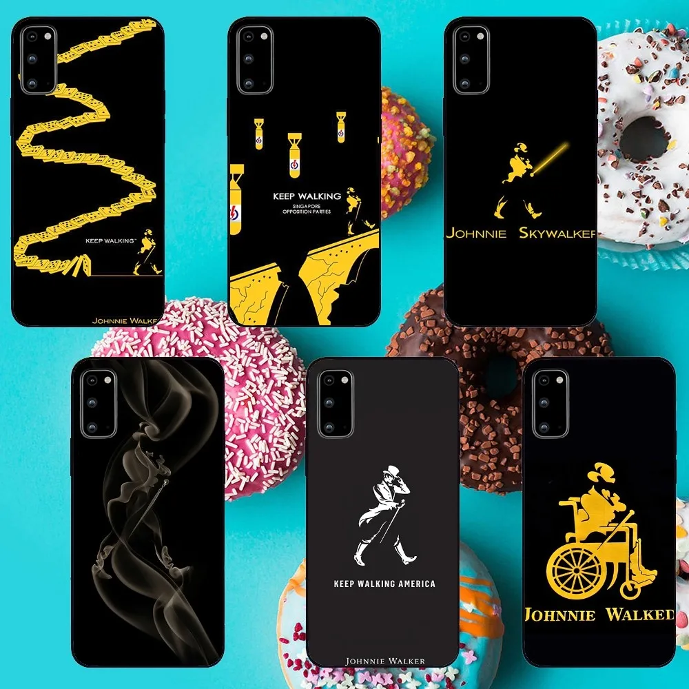 J-Johnnie Walker Logo Phone Case For Samsung Galaxy S22 S24 S23 S30 Note 20 10 Plus LITE FE ULTRA Shell