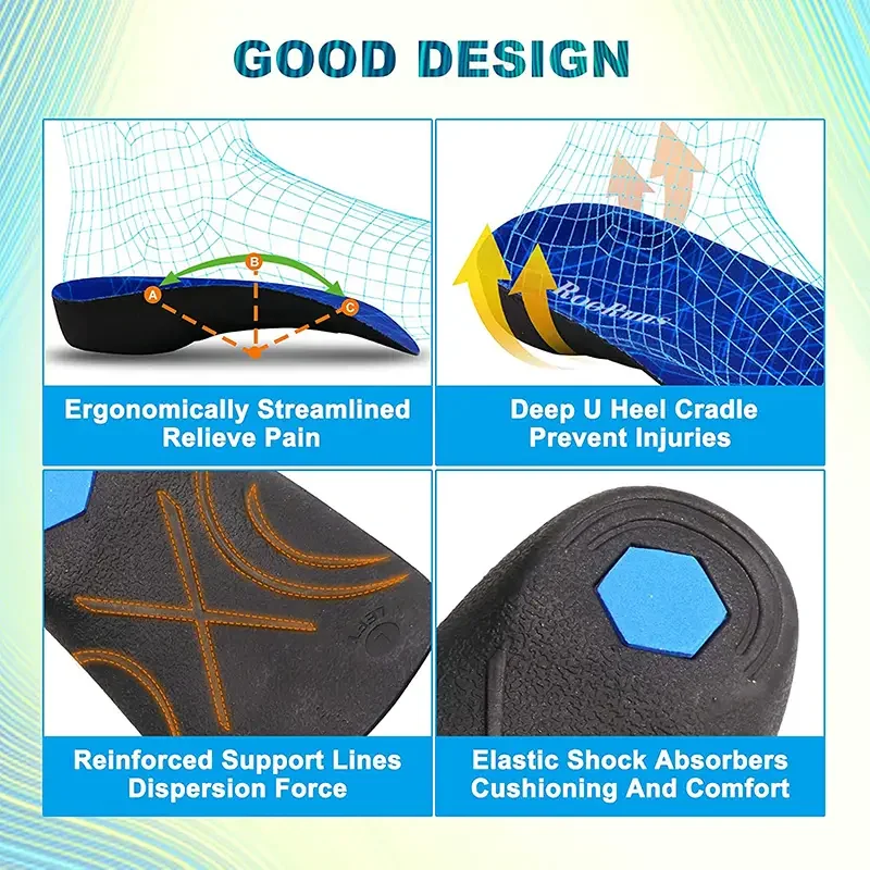 3/4 長さの EVA 矯正インソール: 姿勢を矯正し、快適性を高めるためのハイアーチサポート