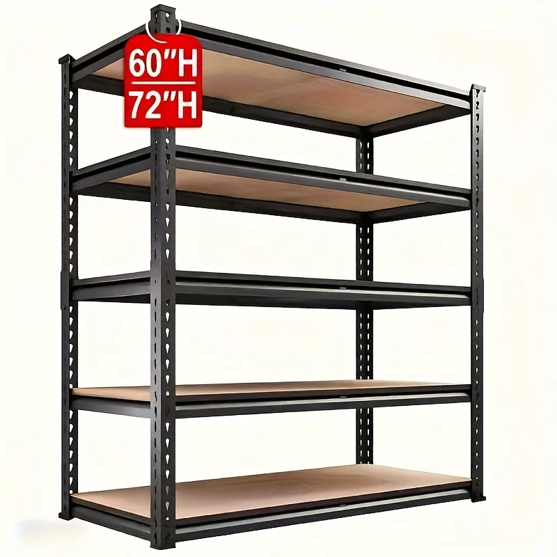 Heavy-Duty Storage Shelves Organizer, Basement, Workshop Shelving for Tools, Equipment, Supplies - White, Garage Storage Shelves, Basement Organization, Sturdy Construction, Durable Shelving, Storage Racks, Utility Shelves