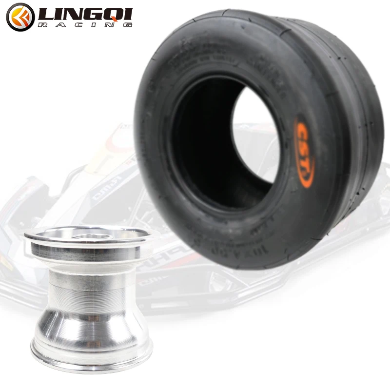 LINGQI Universal Go Kart 5 Inch 10x4.50-5 Front Rear Tires Motorcycle Wheel Hub Rim Fit For Karting Go-Kart Off Road Vehicle