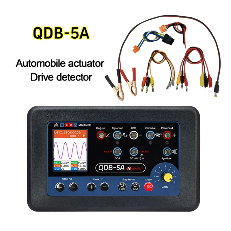 QDB-5A Automotive Actuator Drive Detector Auto Sensor Oscilloscoop PWM Signaalgenerator Stappenmotor Tester Bobine Tester