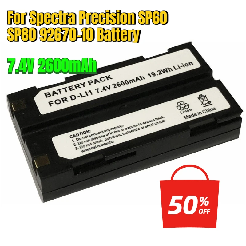 

7.4V 2600mAh for Spectra Precision SP60 SP80 92670-10 Battery
