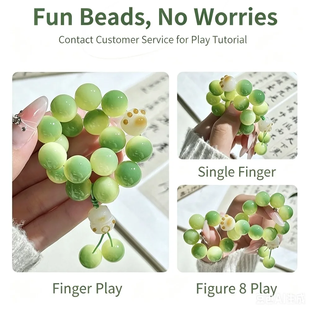 Natural Charcoal Cat's Claw Bodhi Handstring Lucky Lucky Cat Pendant Handheld Buddha Bead Rosary Wen Play Bracelet Bodhi Jewelry