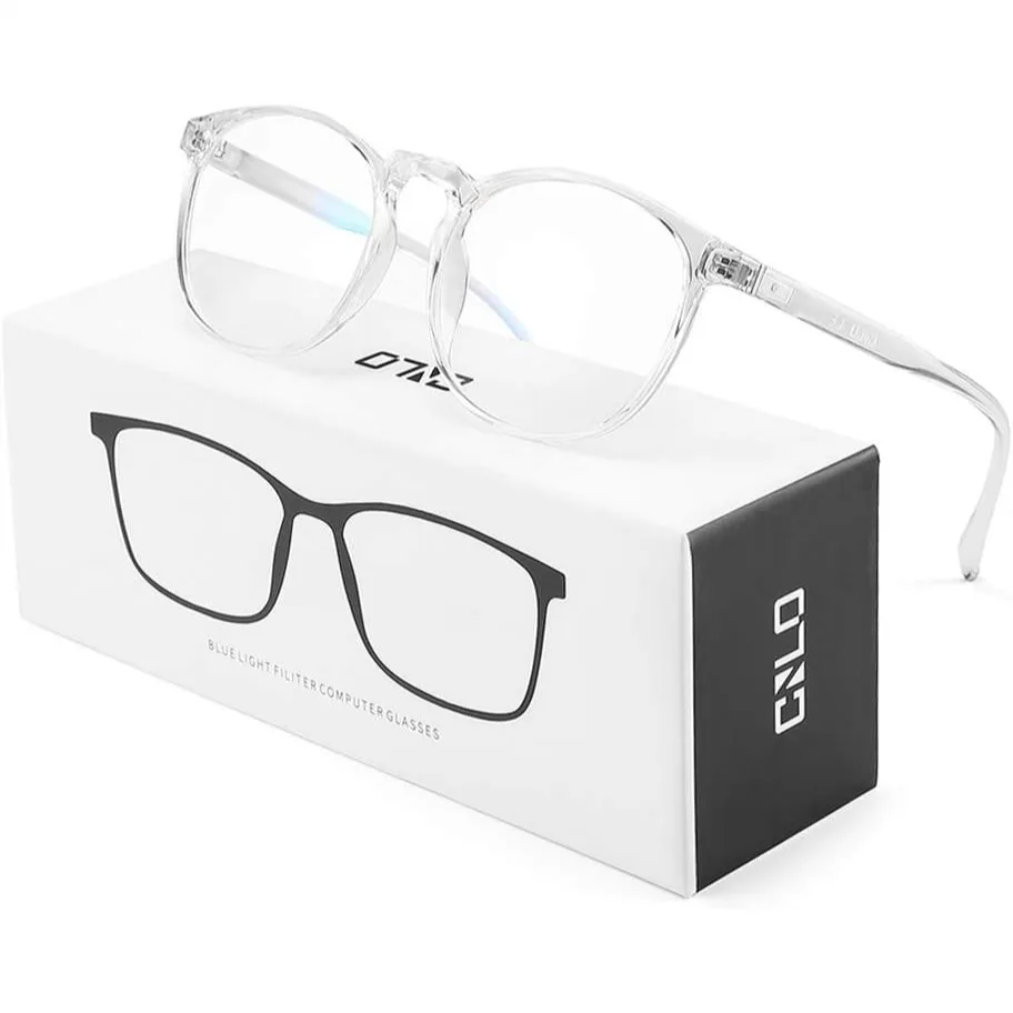 

Blue Light Blocking Glasses with Anti Eyestrain Lightweight TR90 Frame for Men Women Computer Gaming