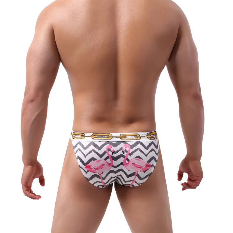 Push Up Pad Bikini Swimwear Mens Swim Briefs Sexy Gay Mini Swimming Trunks Print Swimsuit Beach Shorts Cup Desmiit Brazilian