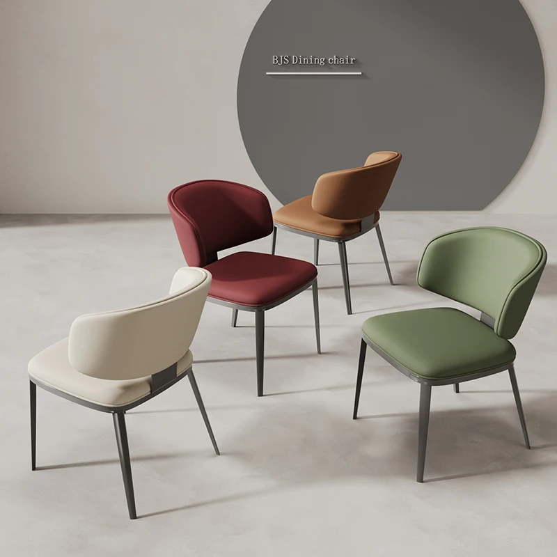 

Italian Minimalist Dining Chair Modern Luxury Home Kitchen Chair with Backrest Ergonomic Simple Design Dining Room Chair