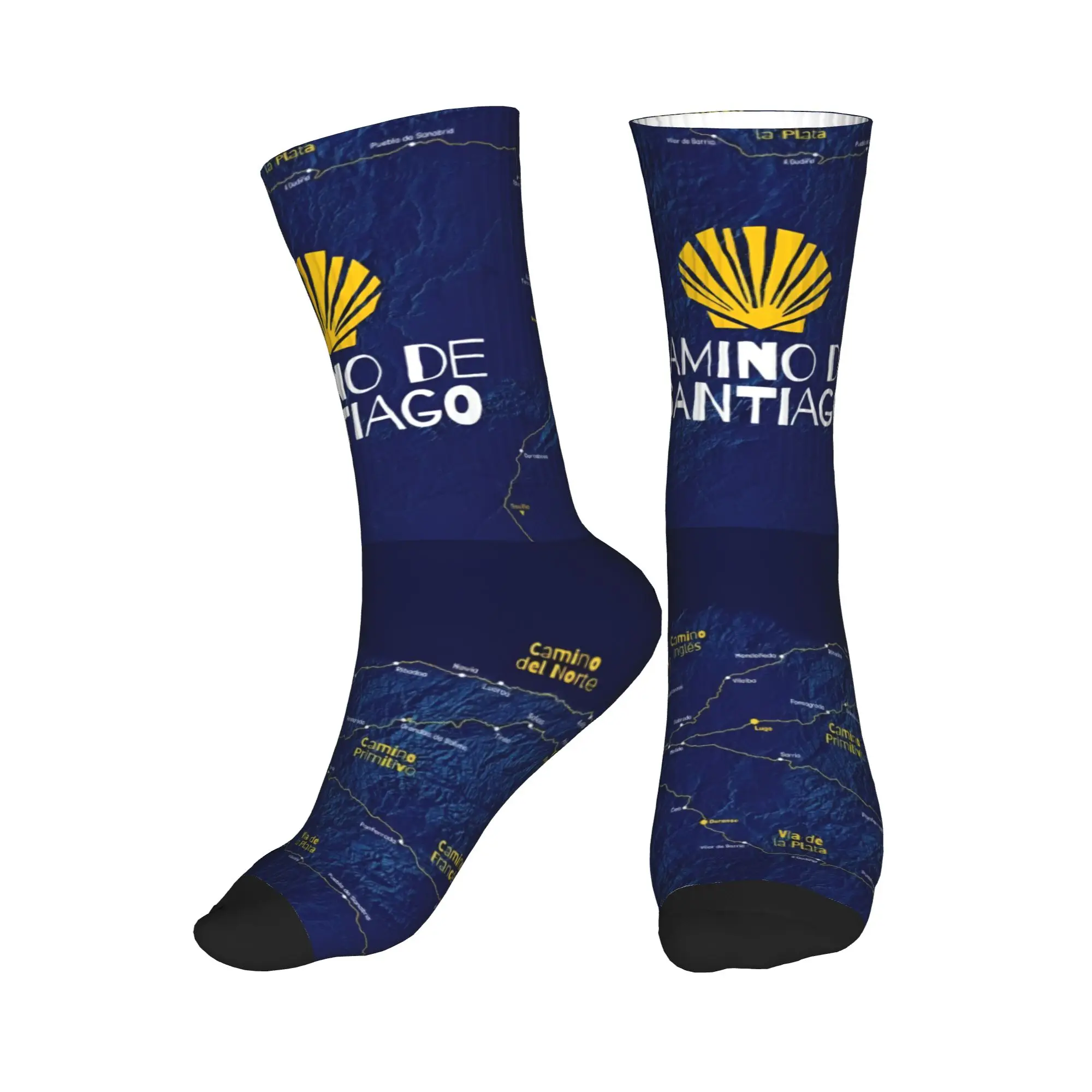 

Buen Camino de Santiago Dress Socks for Men Women Warm Fashion Crew Socks