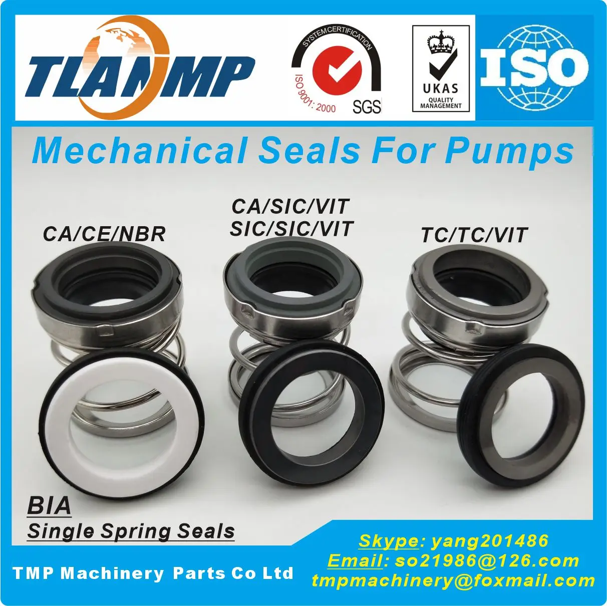 BIA-28 Mechanical Seals For Shaft size 28mm Water Pump Seals