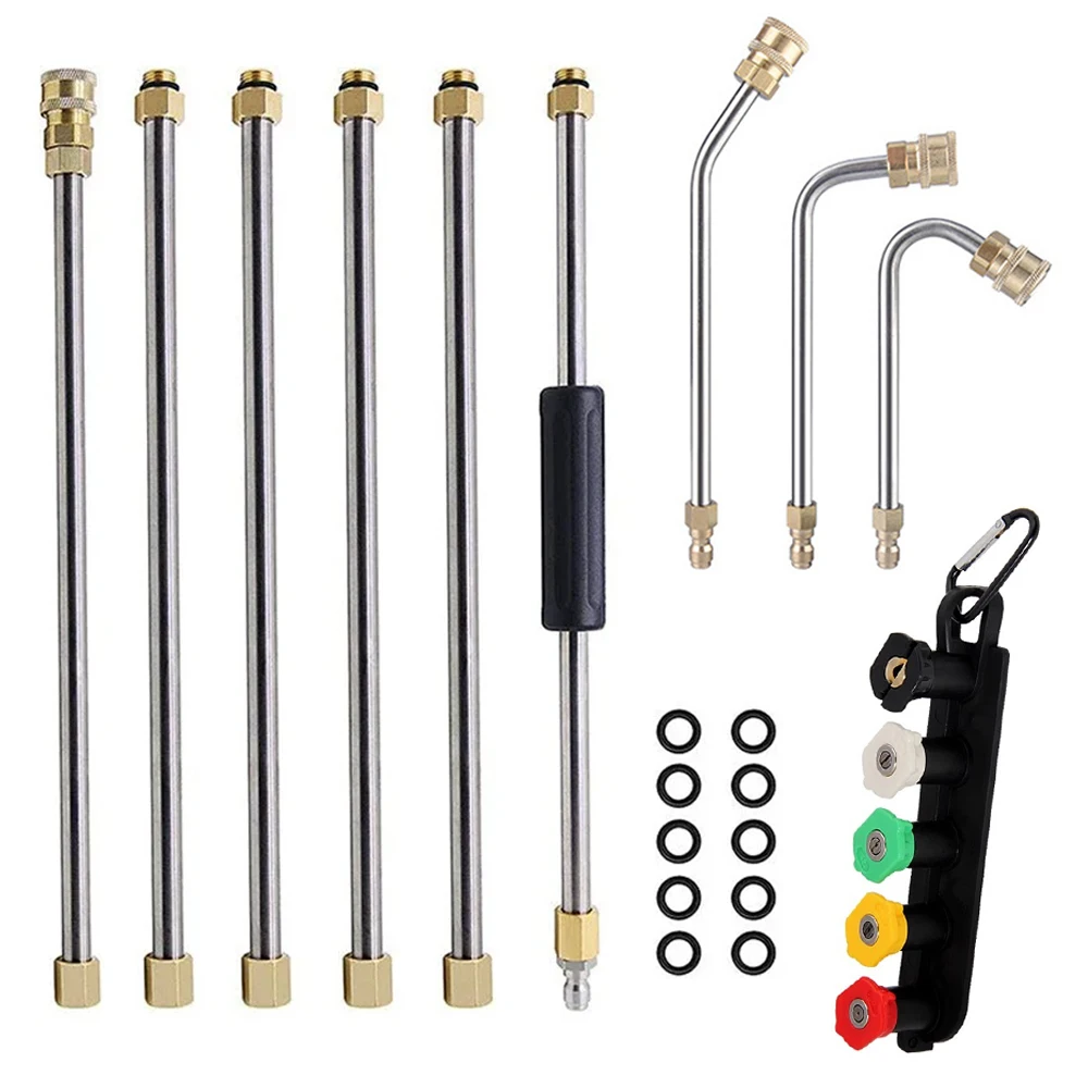 

High Pressure Washer Extension Wand Set Spear Car Washer Nozzles Cleaning Quick Connect Tools for Karcher Parkside Lavor