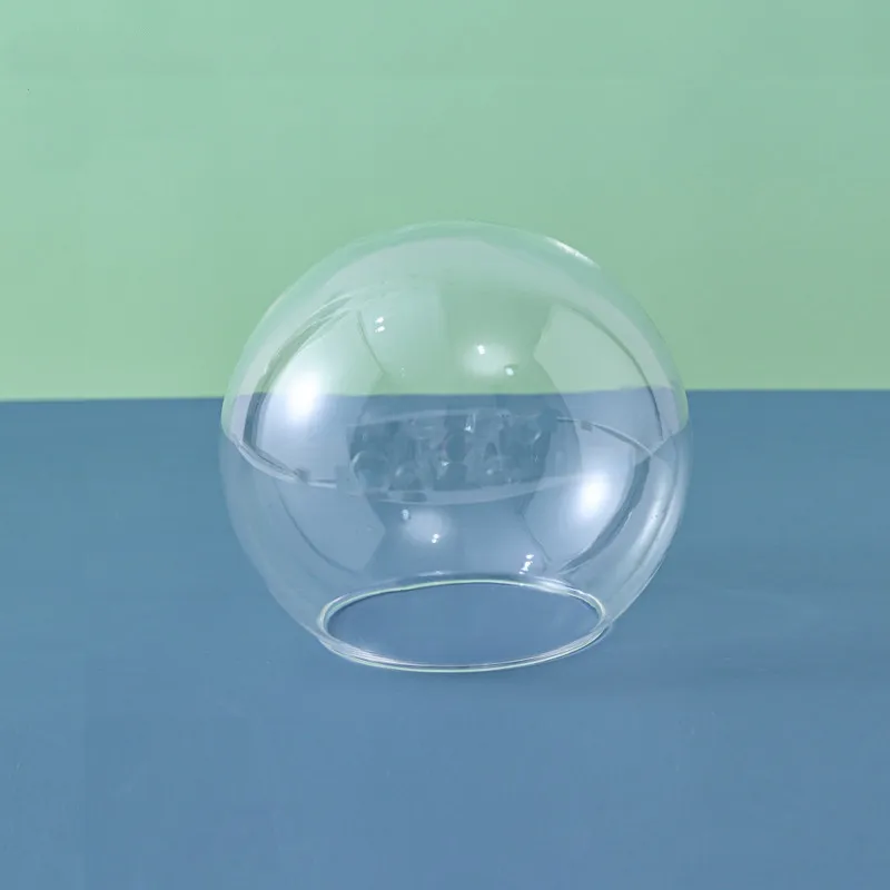 Diameter=15cm 18cm Round Shaped Transparent Glass Dome Home Deocration Antique Gift Special Dustproof Cake Food Cover