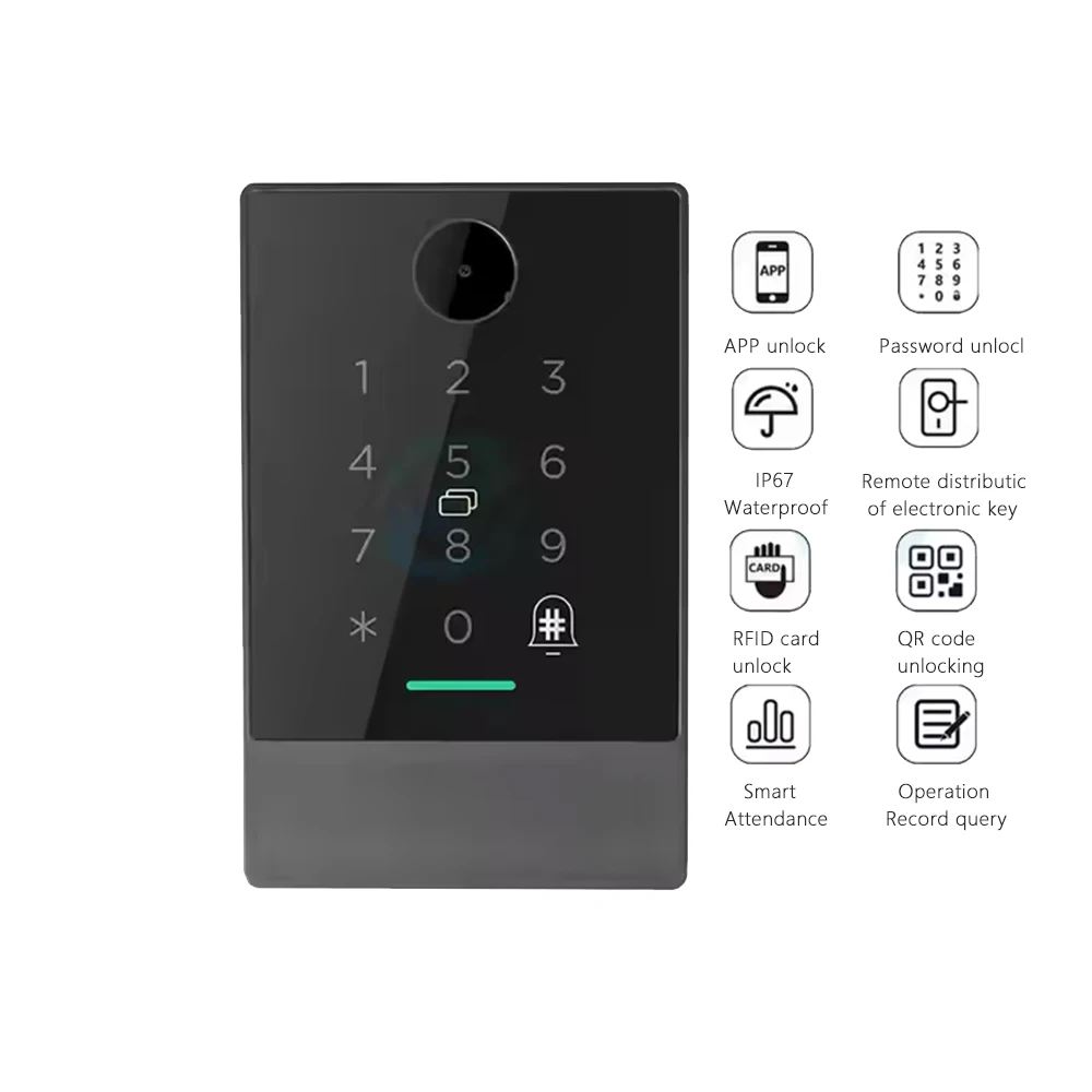 K3F Wasserdichte Outdoor QR Code Smart Lock RFID Tastatur Access Control System Kartenleser mit TTlock APP Access Control