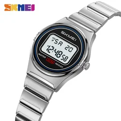 SKMEI 2338 Small Digital Stainless Steel Wristwatches Women Brands Luxury Watches Waterproof Sports Ladies Electronics Watch