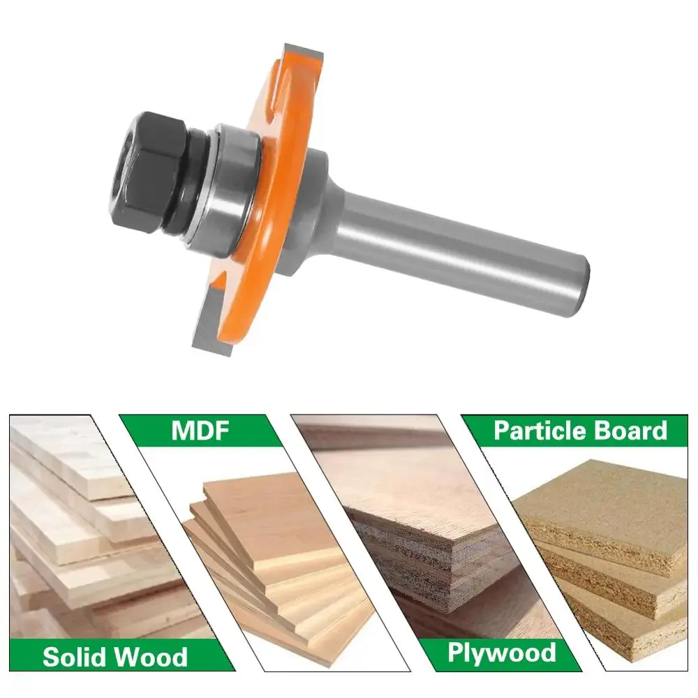 Imagem -03 - tipo Shank Fresadora Escultura em Madeira Biscuit Joint Slot Cutter Articulações Entalhe Router Bit mm Altura mm 1pc t