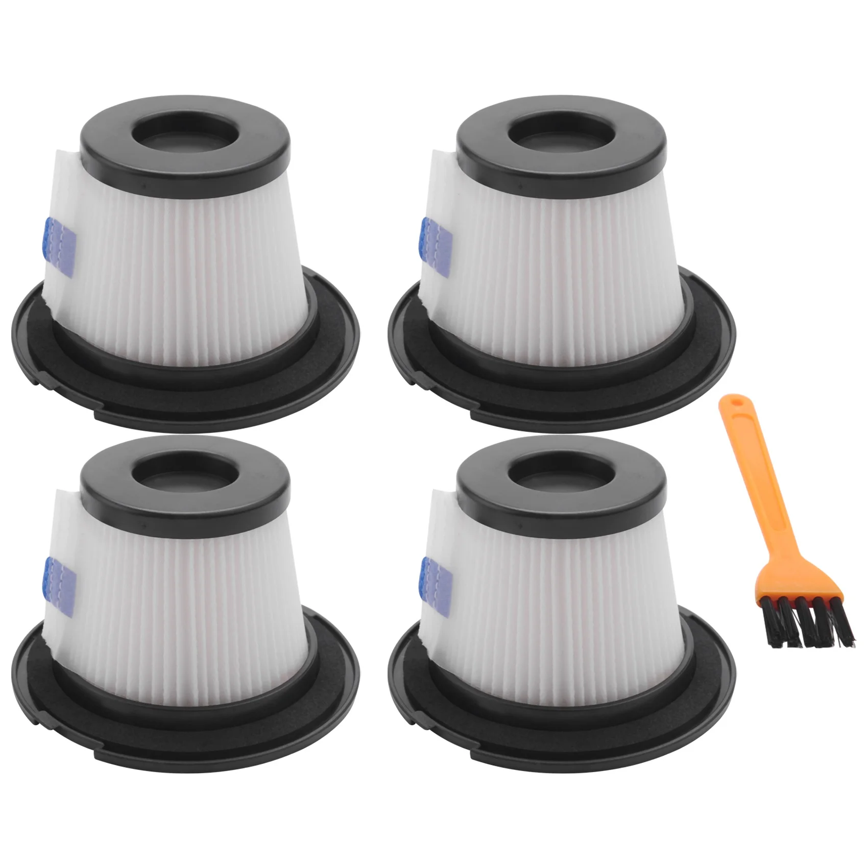 4 Packs of Replaceable HEPA Filters, Suitable for MOOSOO K17 Cordless Vacuum Cleaner (4 HEPA Filters and 4 Filters)