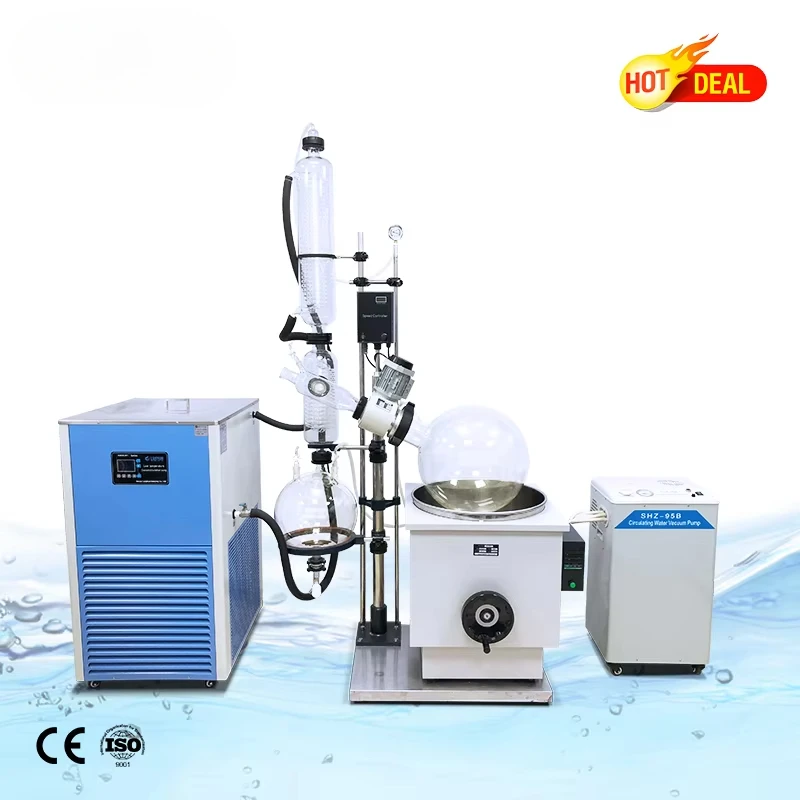 Lanphan vapor Steam Ethanol Rotary Evaporator 50 Liter Water Full Turnkey Rotovap Manufacturers Rotary Vacuum Evaporation System