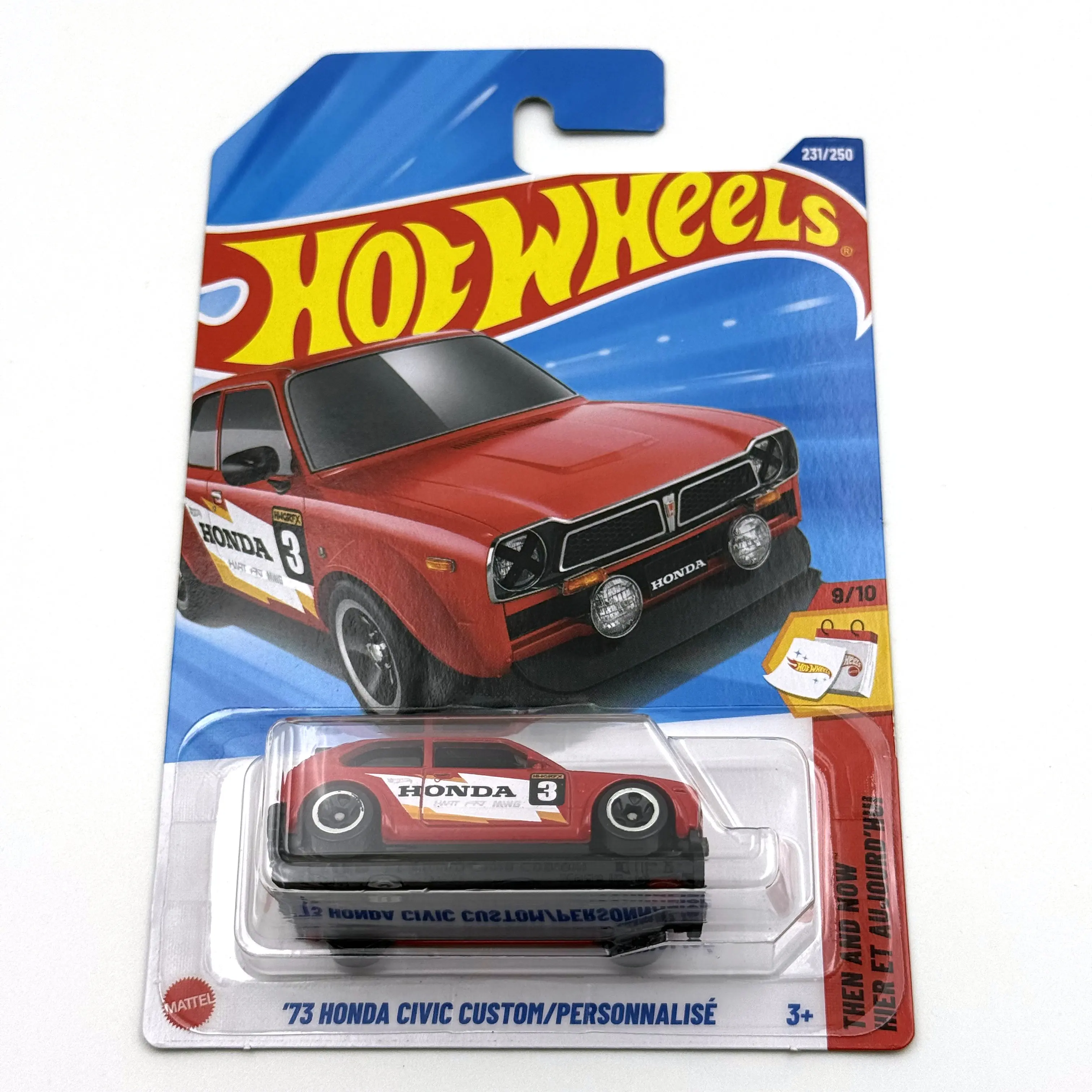 

2025-231 Hot Wheels Cars 73 Honda Civic Custom 1/64 Металлическая литая модель игрушечного автомобиля из сплава