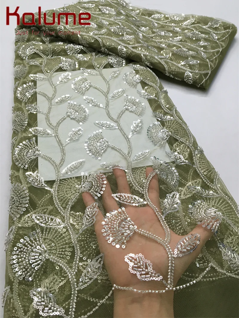 

French Net Lace Fabric 2025 Latest African Lace Fabric With Embroidery Mesh Tulle Lace Fabric High Quality Nigerian Lace F4069