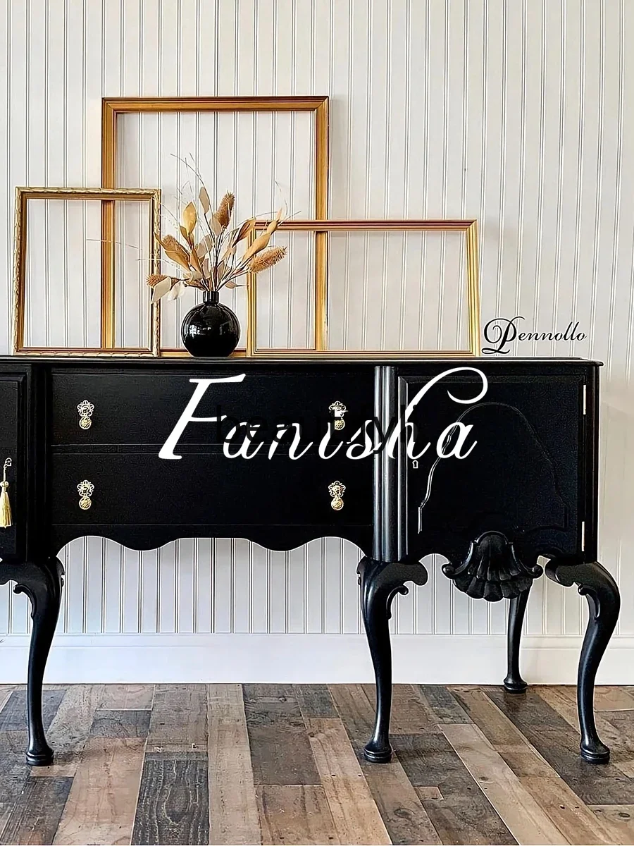 

A139 French retro solid wood porch cabinet American partition living room decorative locker carved dining side cabinet