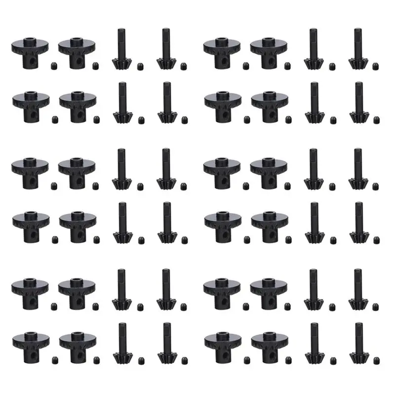 ABXE-48Pcs Steel Front & Rear Axle Gear Drive Shaft Gear Upgrade Accessories For WPL C14 C24 B24 B36 MN D90 D99 MN99S Parts