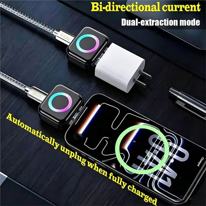 ABJF-Mart Auto Stop Charging Separator AI Recognition Fully Charged Automatic Cut Off Device USB Charging Safety Protector