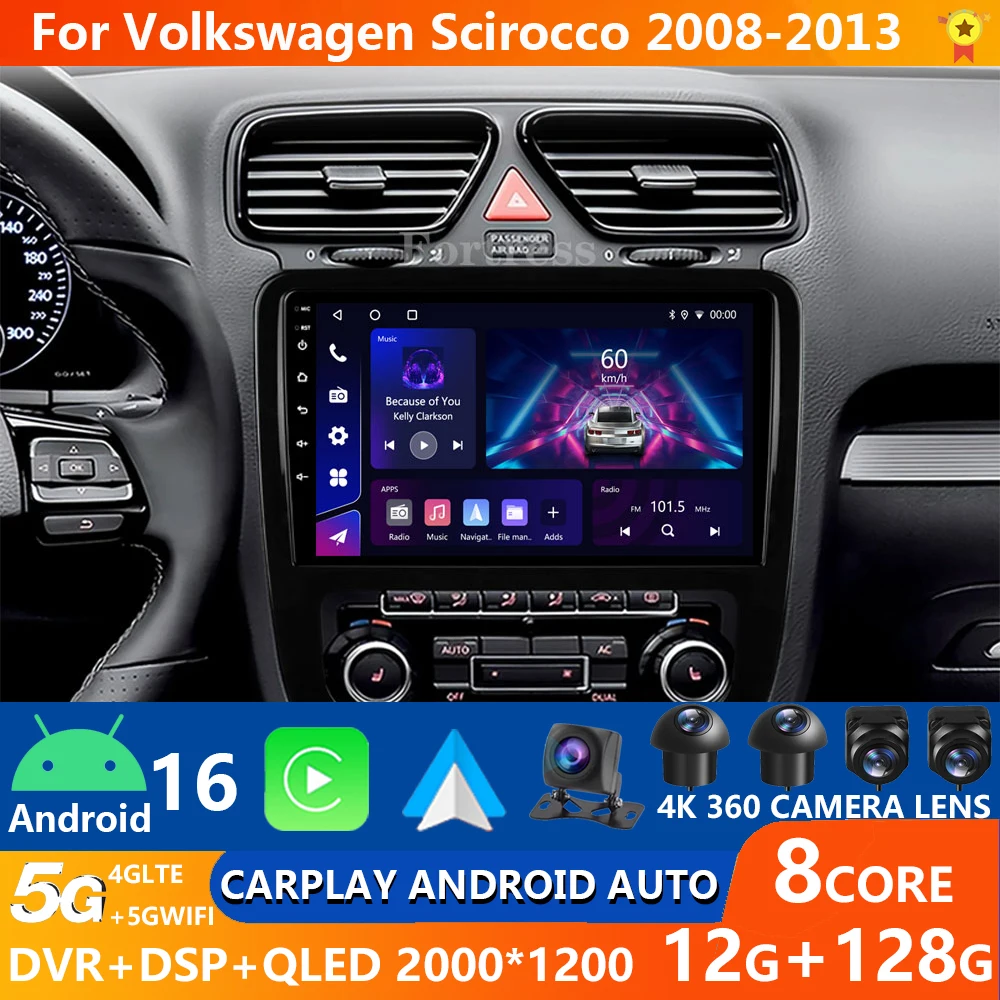 Android 16 для Volkswagen Scirocco 3 III Mk3 2008-2014 Автомобильный радиоприемник Мультимедийный видеоплеер Навигационный стерео GPS Без 2din 2 din Android 16 для Volkswagen Scirocco 3 III Mk3 2008-2014 Автомобильный радиоприемник Мультимедийный видеоплеер Навигационный стерео GPS Без 2din 2 din