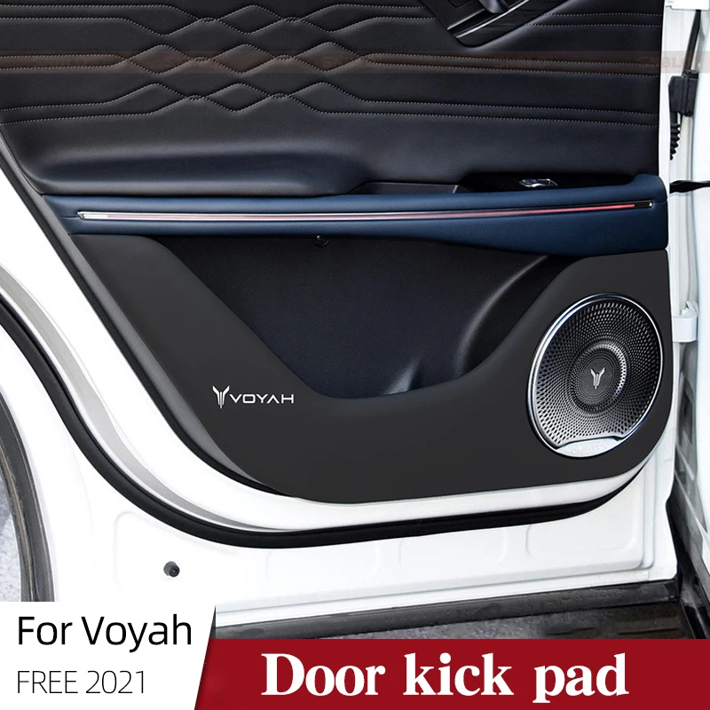 Car Door Anti-kick Pad  For Voyah FREE 2021 Leather Anti Kick Protection Side Edge Film Scratch Resistant Accessories Black