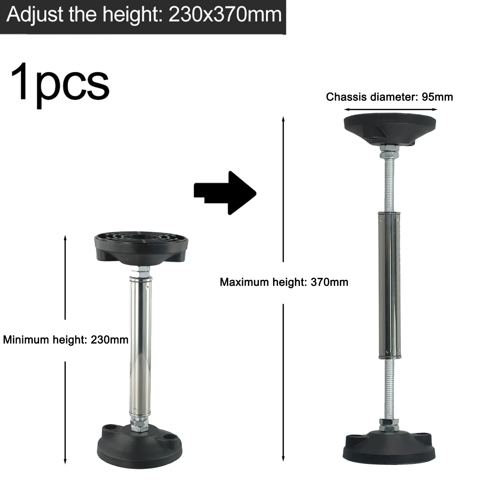 1/2pcs Telescopic Support Rod Cabinet Adjustable 300kg Weight Capacity Sink Support Woodworking Installation Lifting Support