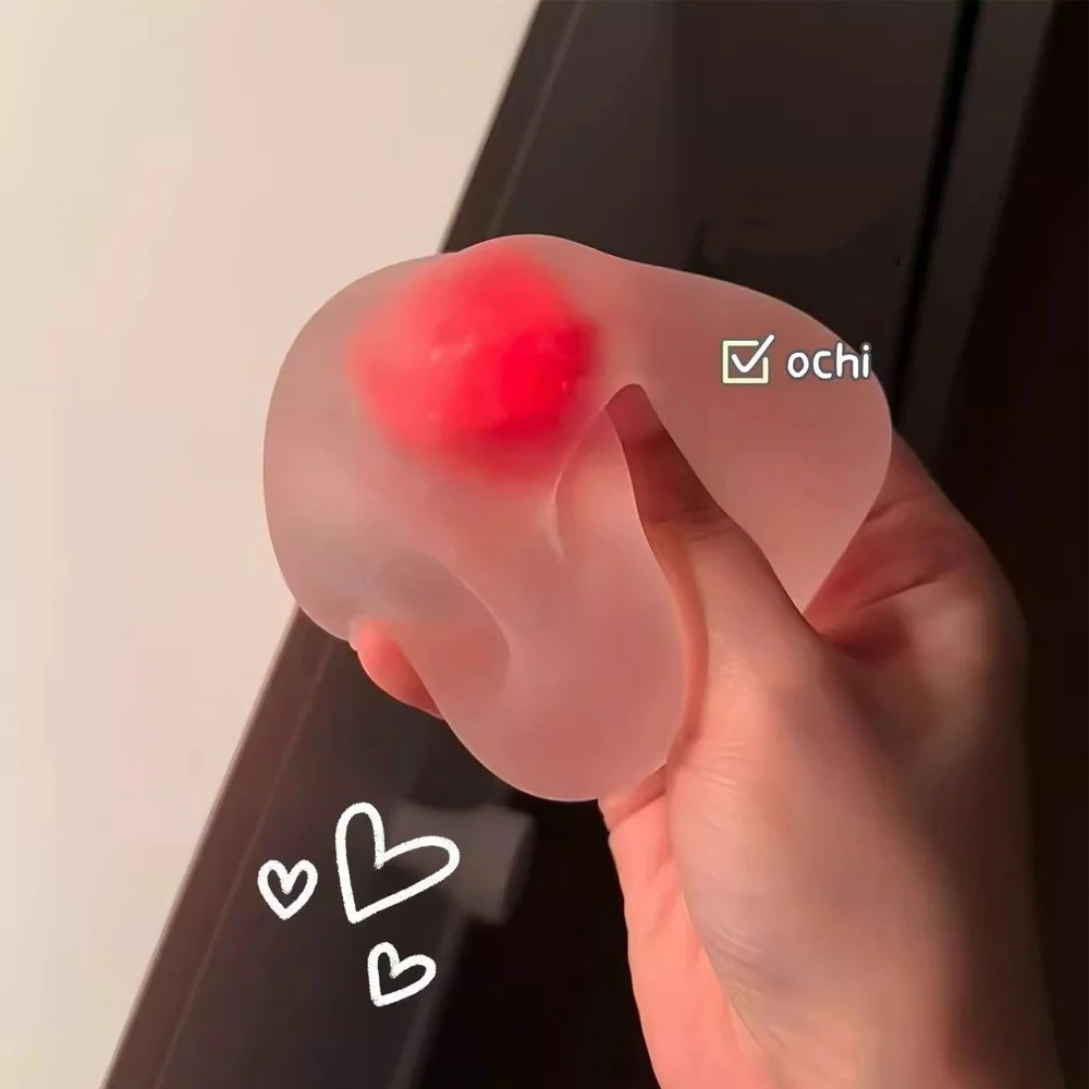 Juguetes antiestrés de mochi de fresa para aliviar la ira y el estrés, juguetes sensoriales de rebote lento, juguete blandito para aliviar el estrés