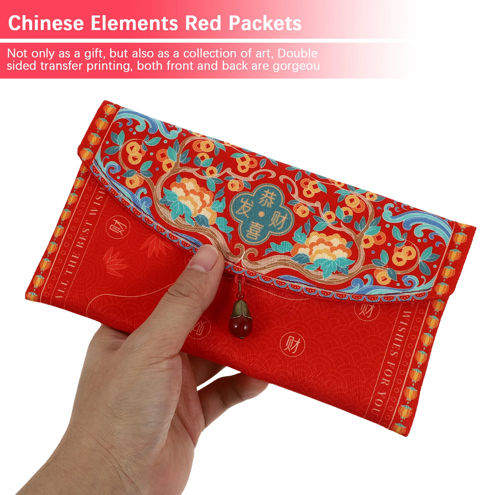 

Red Envelope for Chinese New Year Money Storage Decorative Festive Stain Red Envelope Pattern Lunar Supplies Envelopes
