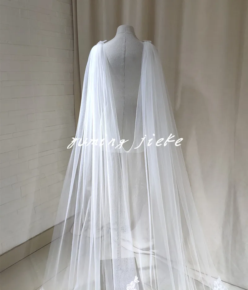 Lace Bridal Veil Cathedral Length 3 Meters Long Wedding Cape Shoulder Veil